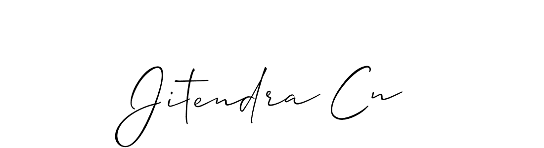 Design your own signature with our free online signature maker. With this signature software, you can create a handwritten (Allison_Script) signature for name Jitendra Cn. Jitendra Cn signature style 2 images and pictures png