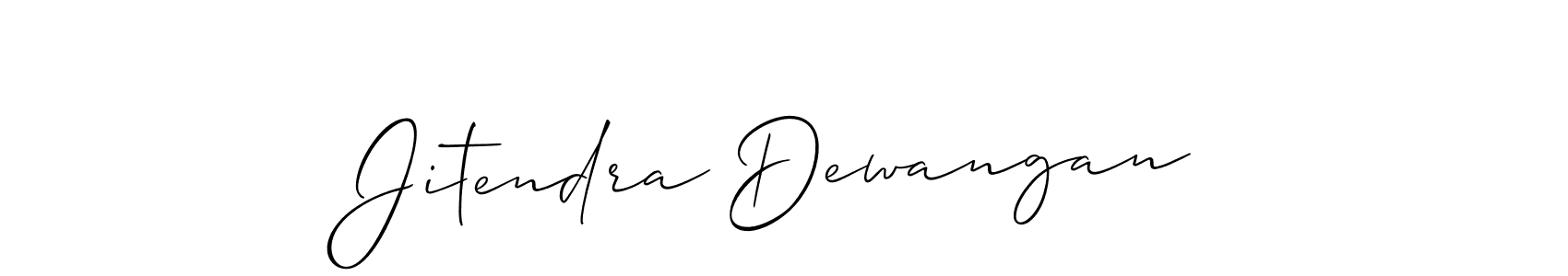 Similarly Allison_Script is the best handwritten signature design. Signature creator online .You can use it as an online autograph creator for name Jitendra Dewangan. Jitendra Dewangan signature style 2 images and pictures png