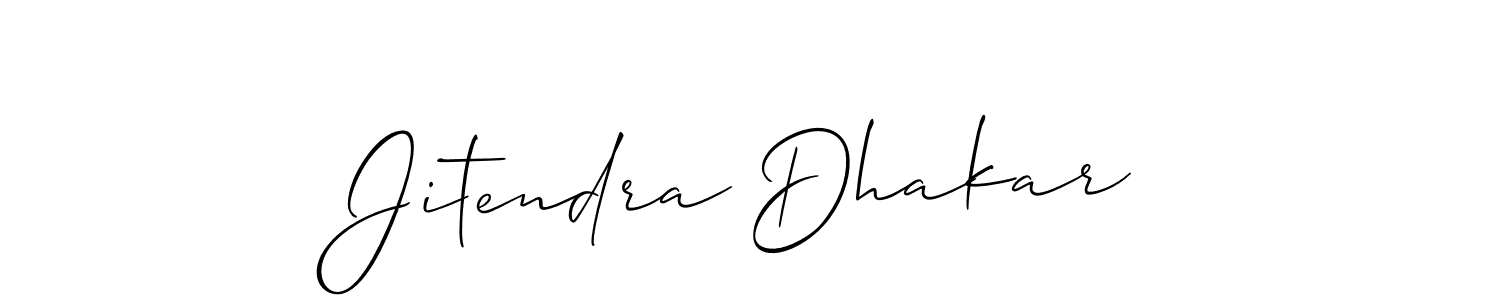 Allison_Script is a professional signature style that is perfect for those who want to add a touch of class to their signature. It is also a great choice for those who want to make their signature more unique. Get Jitendra Dhakar name to fancy signature for free. Jitendra Dhakar signature style 2 images and pictures png