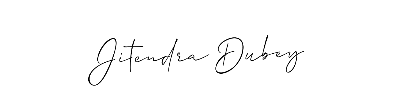 Allison_Script is a professional signature style that is perfect for those who want to add a touch of class to their signature. It is also a great choice for those who want to make their signature more unique. Get Jitendra Dubey name to fancy signature for free. Jitendra Dubey signature style 2 images and pictures png