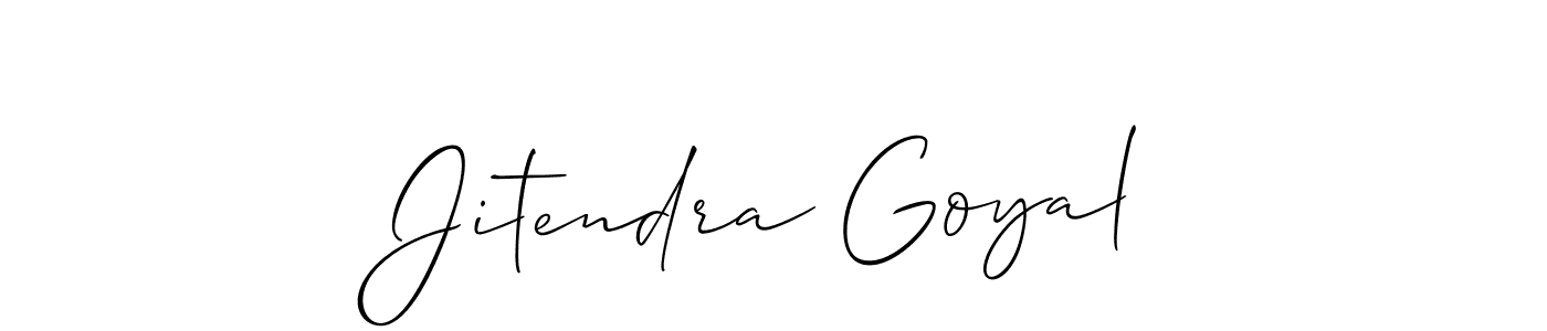 Make a short Jitendra Goyal signature style. Manage your documents anywhere anytime using Allison_Script. Create and add eSignatures, submit forms, share and send files easily. Jitendra Goyal signature style 2 images and pictures png