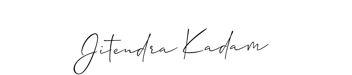 Make a short Jitendra Kadam signature style. Manage your documents anywhere anytime using Allison_Script. Create and add eSignatures, submit forms, share and send files easily. Jitendra Kadam signature style 2 images and pictures png