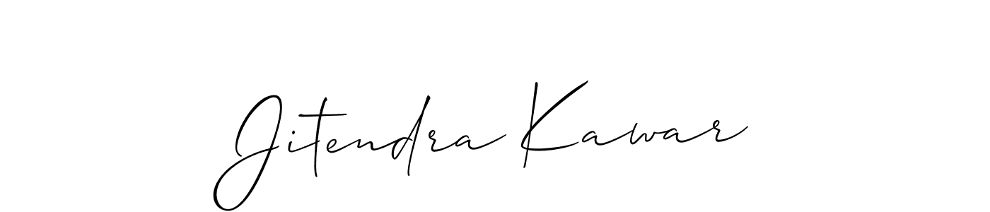 Design your own signature with our free online signature maker. With this signature software, you can create a handwritten (Allison_Script) signature for name Jitendra Kawar. Jitendra Kawar signature style 2 images and pictures png