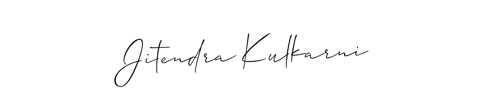 Make a beautiful signature design for name Jitendra Kulkarni. With this signature (Allison_Script) style, you can create a handwritten signature for free. Jitendra Kulkarni signature style 2 images and pictures png