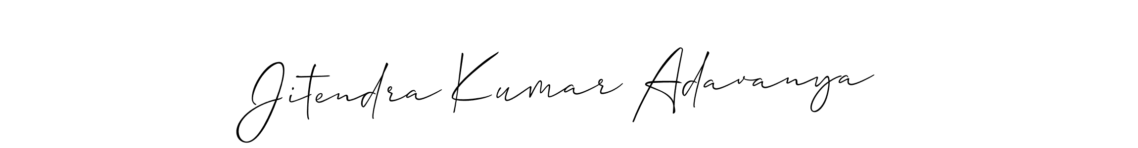 Create a beautiful signature design for name Jitendra Kumar Adavanya. With this signature (Allison_Script) fonts, you can make a handwritten signature for free. Jitendra Kumar Adavanya signature style 2 images and pictures png