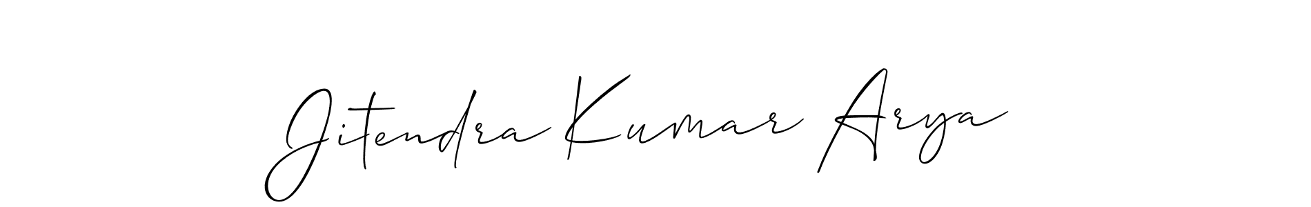 Also we have Jitendra Kumar Arya name is the best signature style. Create professional handwritten signature collection using Allison_Script autograph style. Jitendra Kumar Arya signature style 2 images and pictures png