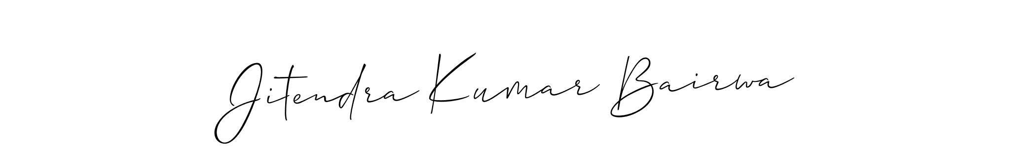 Design your own signature with our free online signature maker. With this signature software, you can create a handwritten (Allison_Script) signature for name Jitendra Kumar Bairwa. Jitendra Kumar Bairwa signature style 2 images and pictures png