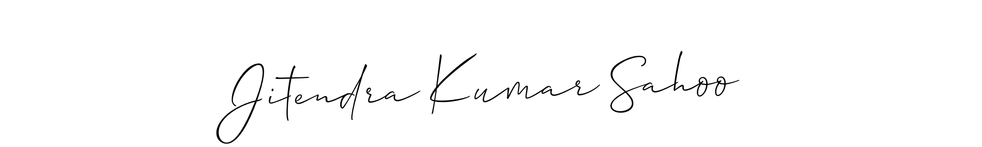 Create a beautiful signature design for name Jitendra Kumar Sahoo. With this signature (Allison_Script) fonts, you can make a handwritten signature for free. Jitendra Kumar Sahoo signature style 2 images and pictures png