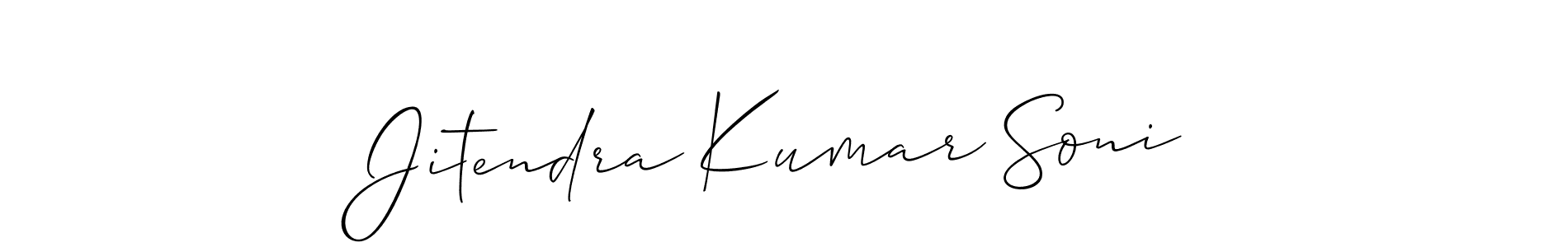 Use a signature maker to create a handwritten signature online. With this signature software, you can design (Allison_Script) your own signature for name Jitendra Kumar Soni. Jitendra Kumar Soni signature style 2 images and pictures png