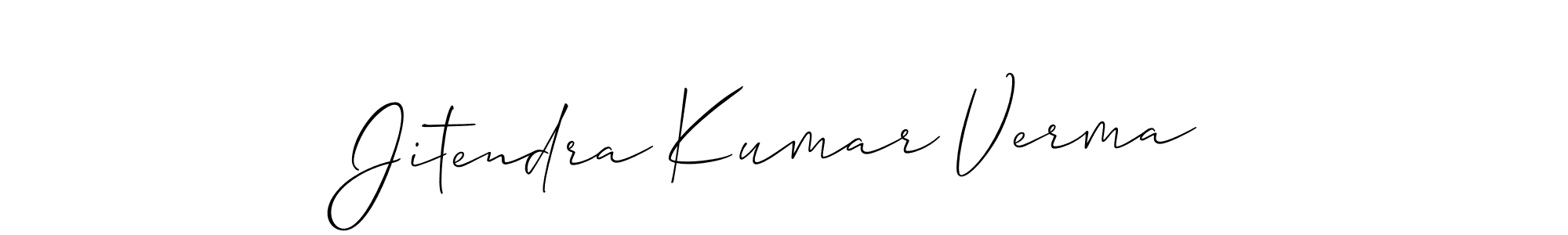 It looks lik you need a new signature style for name Jitendra Kumar Verma. Design unique handwritten (Allison_Script) signature with our free signature maker in just a few clicks. Jitendra Kumar Verma signature style 2 images and pictures png