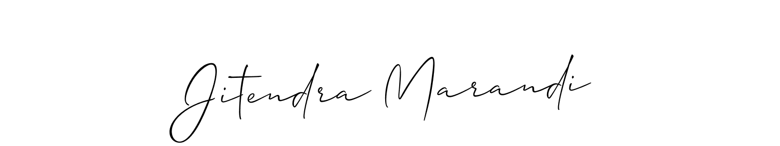 Use a signature maker to create a handwritten signature online. With this signature software, you can design (Allison_Script) your own signature for name Jitendra Marandi. Jitendra Marandi signature style 2 images and pictures png