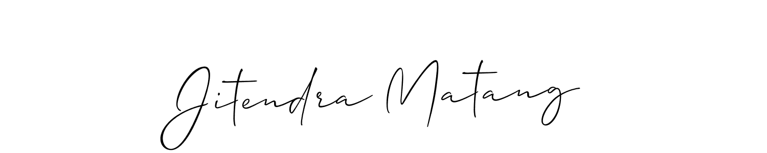 The best way (Allison_Script) to make a short signature is to pick only two or three words in your name. The name Jitendra Matang include a total of six letters. For converting this name. Jitendra Matang signature style 2 images and pictures png