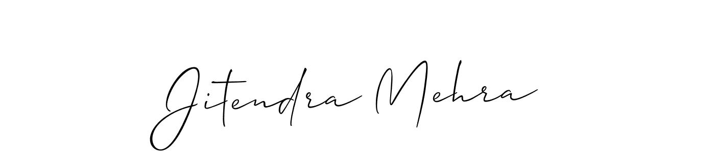 Use a signature maker to create a handwritten signature online. With this signature software, you can design (Allison_Script) your own signature for name Jitendra Mehra. Jitendra Mehra signature style 2 images and pictures png