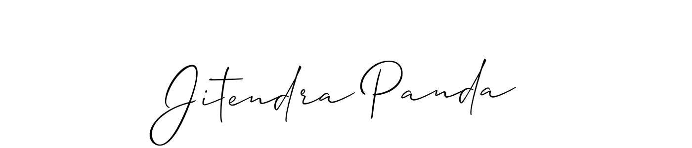 How to make Jitendra Panda name signature. Use Allison_Script style for creating short signs online. This is the latest handwritten sign. Jitendra Panda signature style 2 images and pictures png