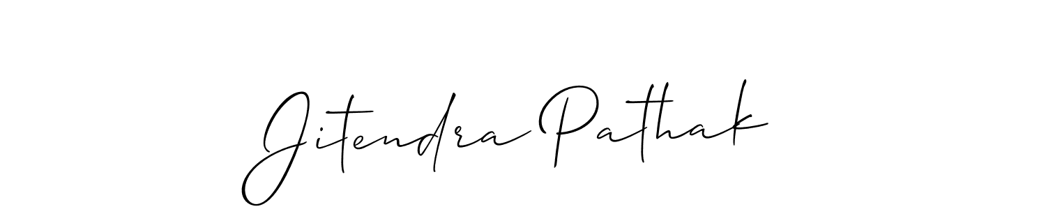 Design your own signature with our free online signature maker. With this signature software, you can create a handwritten (Allison_Script) signature for name Jitendra Pathak. Jitendra Pathak signature style 2 images and pictures png