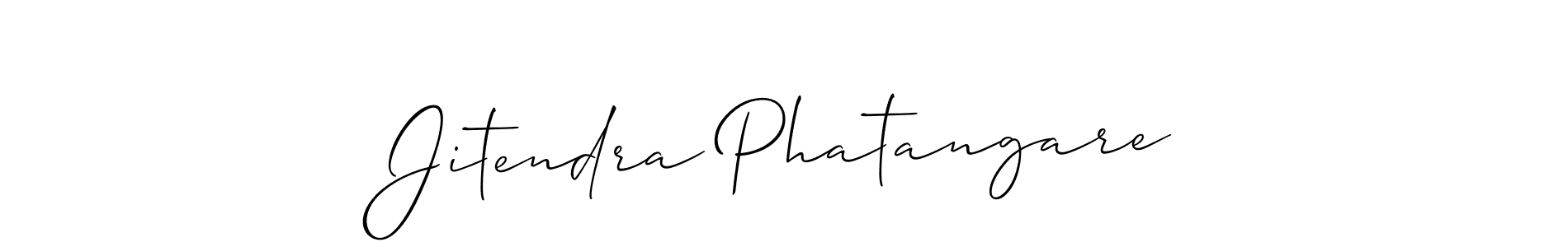 You should practise on your own different ways (Allison_Script) to write your name (Jitendra Phatangare) in signature. don't let someone else do it for you. Jitendra Phatangare signature style 2 images and pictures png