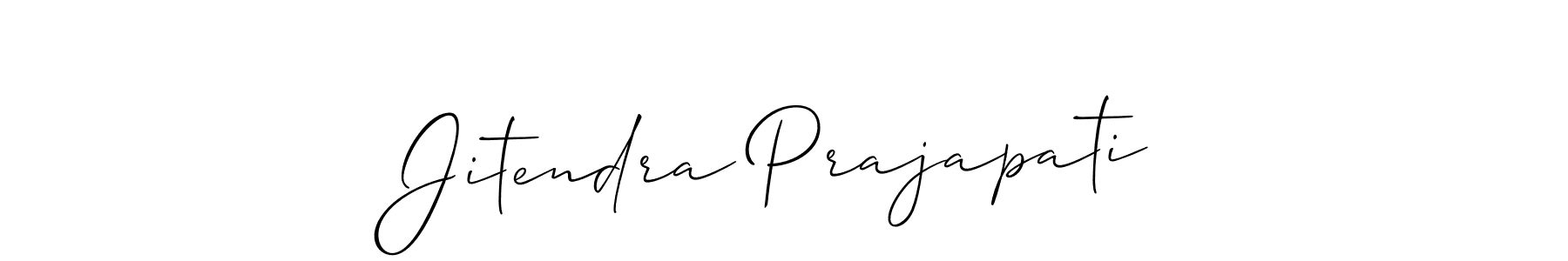 Also we have Jitendra Prajapati name is the best signature style. Create professional handwritten signature collection using Allison_Script autograph style. Jitendra Prajapati signature style 2 images and pictures png