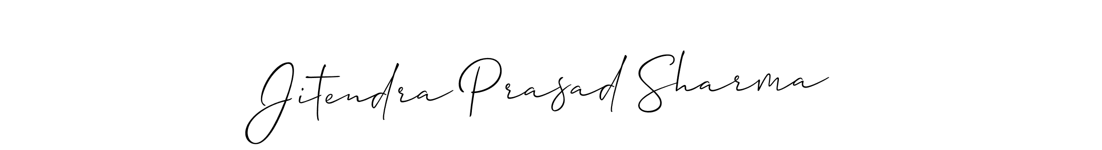 How to make Jitendra Prasad Sharma signature? Allison_Script is a professional autograph style. Create handwritten signature for Jitendra Prasad Sharma name. Jitendra Prasad Sharma signature style 2 images and pictures png