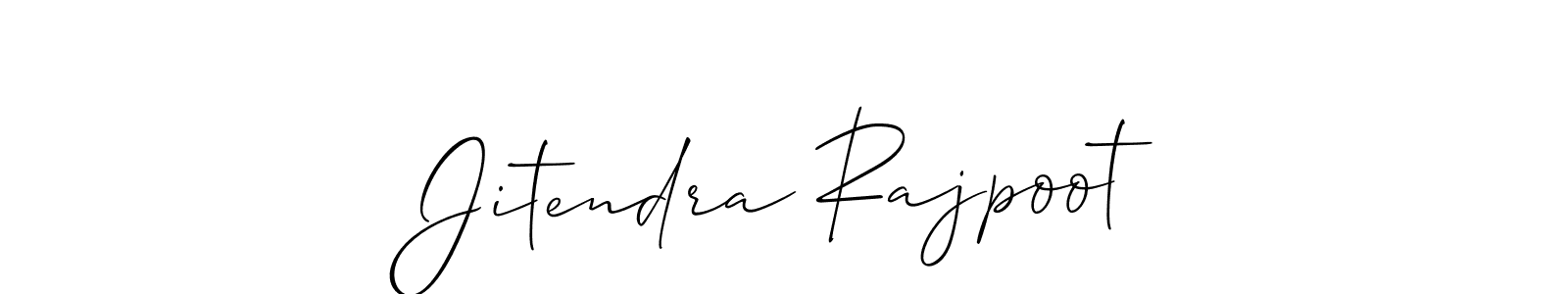 Allison_Script is a professional signature style that is perfect for those who want to add a touch of class to their signature. It is also a great choice for those who want to make their signature more unique. Get Jitendra Rajpoot name to fancy signature for free. Jitendra Rajpoot signature style 2 images and pictures png