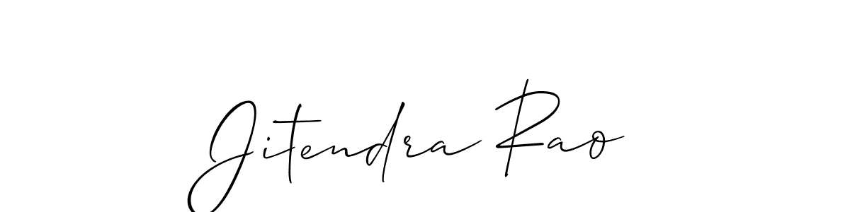 Use a signature maker to create a handwritten signature online. With this signature software, you can design (Allison_Script) your own signature for name Jitendra Rao. Jitendra Rao signature style 2 images and pictures png