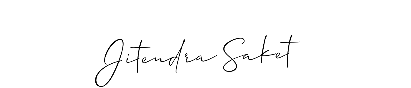 Make a beautiful signature design for name Jitendra Saket. With this signature (Allison_Script) style, you can create a handwritten signature for free. Jitendra Saket signature style 2 images and pictures png