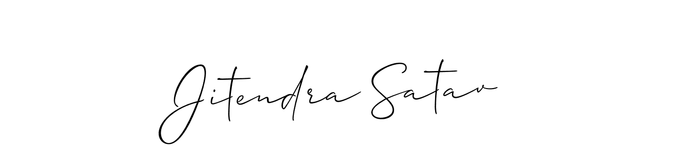 Allison_Script is a professional signature style that is perfect for those who want to add a touch of class to their signature. It is also a great choice for those who want to make their signature more unique. Get Jitendra Satav name to fancy signature for free. Jitendra Satav signature style 2 images and pictures png