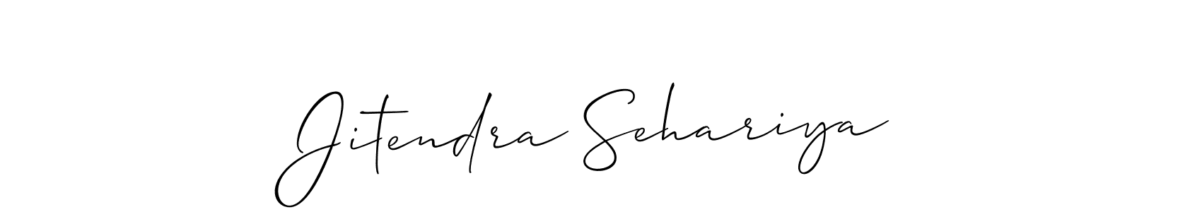 Design your own signature with our free online signature maker. With this signature software, you can create a handwritten (Allison_Script) signature for name Jitendra Sehariya. Jitendra Sehariya signature style 2 images and pictures png