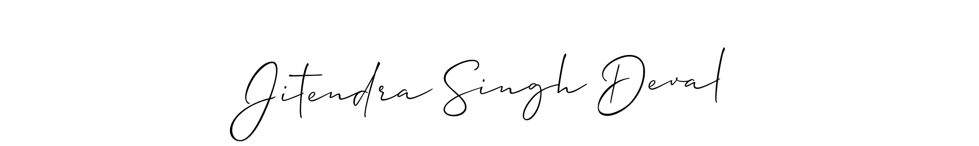 Make a beautiful signature design for name Jitendra Singh Deval. With this signature (Allison_Script) style, you can create a handwritten signature for free. Jitendra Singh Deval signature style 2 images and pictures png