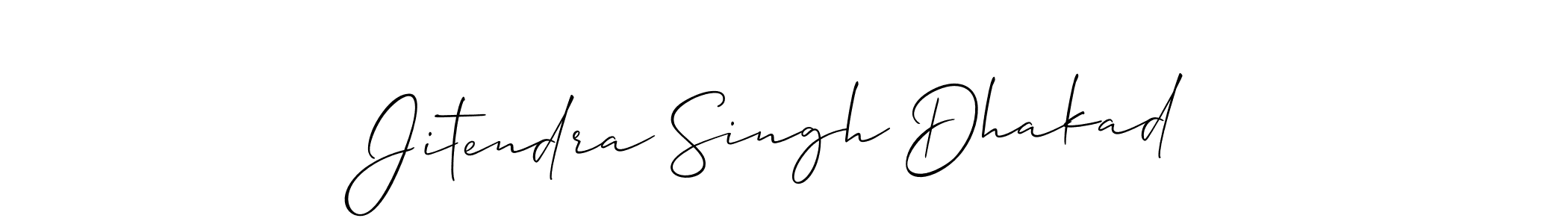 Also we have Jitendra Singh Dhakad name is the best signature style. Create professional handwritten signature collection using Allison_Script autograph style. Jitendra Singh Dhakad signature style 2 images and pictures png