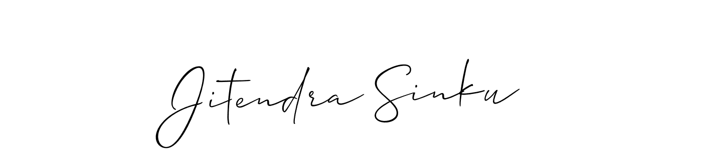 Use a signature maker to create a handwritten signature online. With this signature software, you can design (Allison_Script) your own signature for name Jitendra Sinku. Jitendra Sinku signature style 2 images and pictures png