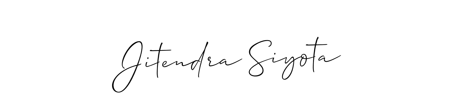 Allison_Script is a professional signature style that is perfect for those who want to add a touch of class to their signature. It is also a great choice for those who want to make their signature more unique. Get Jitendra Siyota name to fancy signature for free. Jitendra Siyota signature style 2 images and pictures png