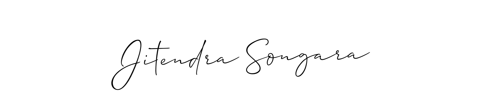 How to make Jitendra Songara name signature. Use Allison_Script style for creating short signs online. This is the latest handwritten sign. Jitendra Songara signature style 2 images and pictures png