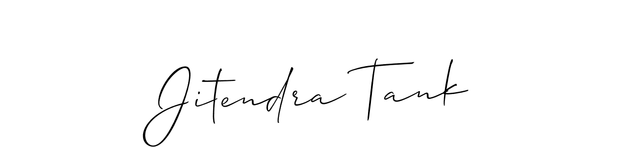 Make a beautiful signature design for name Jitendra Tank. With this signature (Allison_Script) style, you can create a handwritten signature for free. Jitendra Tank signature style 2 images and pictures png