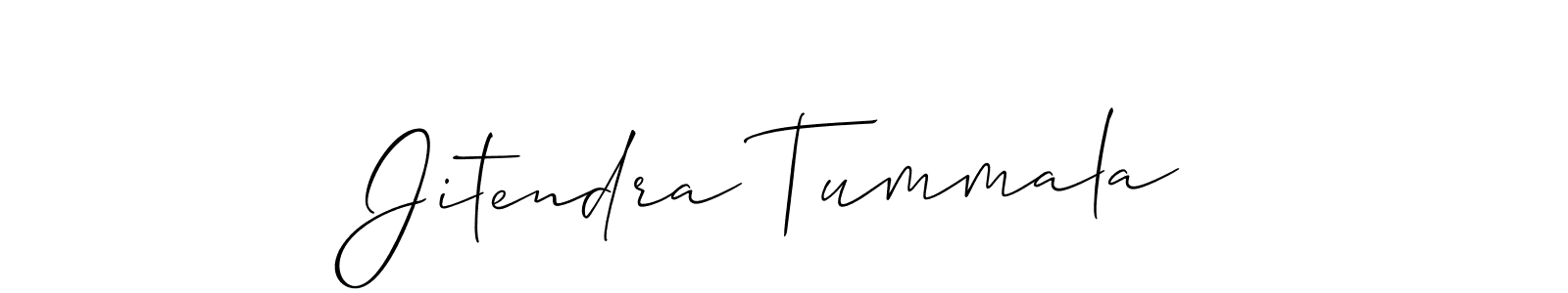 Jitendra Tummala stylish signature style. Best Handwritten Sign (Allison_Script) for my name. Handwritten Signature Collection Ideas for my name Jitendra Tummala. Jitendra Tummala signature style 2 images and pictures png