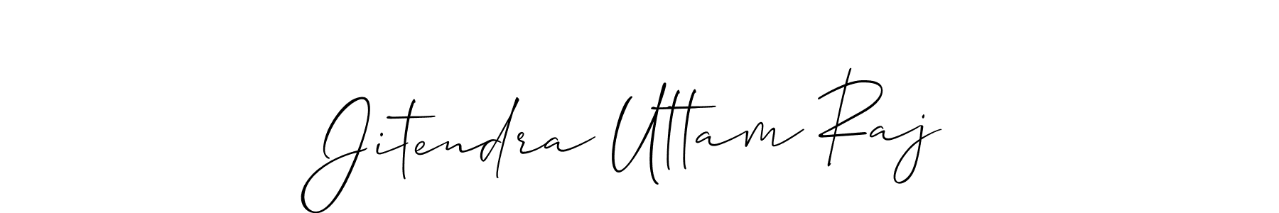 You should practise on your own different ways (Allison_Script) to write your name (Jitendra Uttam Raj) in signature. don't let someone else do it for you. Jitendra Uttam Raj signature style 2 images and pictures png