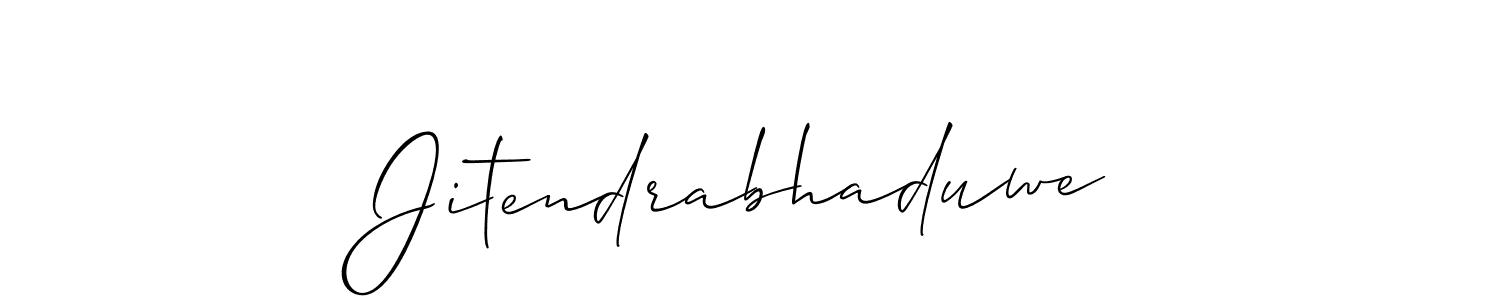 You can use this online signature creator to create a handwritten signature for the name Jitendrabhaduwe. This is the best online autograph maker. Jitendrabhaduwe signature style 2 images and pictures png