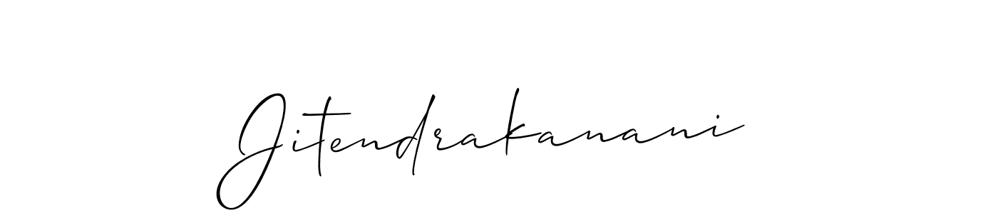 How to make Jitendrakanani signature? Allison_Script is a professional autograph style. Create handwritten signature for Jitendrakanani name. Jitendrakanani signature style 2 images and pictures png