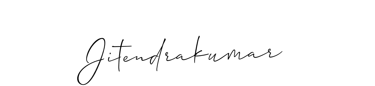 Make a beautiful signature design for name Jitendrakumar. With this signature (Allison_Script) style, you can create a handwritten signature for free. Jitendrakumar signature style 2 images and pictures png