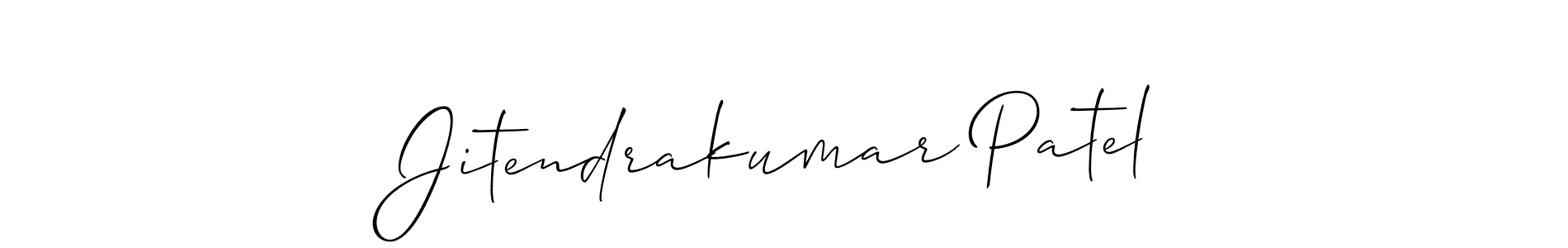 Use a signature maker to create a handwritten signature online. With this signature software, you can design (Allison_Script) your own signature for name Jitendrakumar Patel. Jitendrakumar Patel signature style 2 images and pictures png