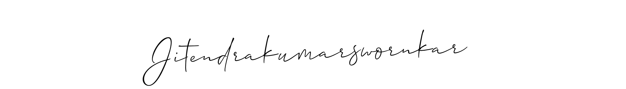 Use a signature maker to create a handwritten signature online. With this signature software, you can design (Allison_Script) your own signature for name Jitendrakumarswornkar. Jitendrakumarswornkar signature style 2 images and pictures png