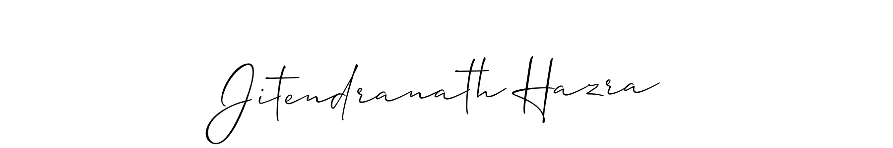 Create a beautiful signature design for name Jitendranath Hazra. With this signature (Allison_Script) fonts, you can make a handwritten signature for free. Jitendranath Hazra signature style 2 images and pictures png