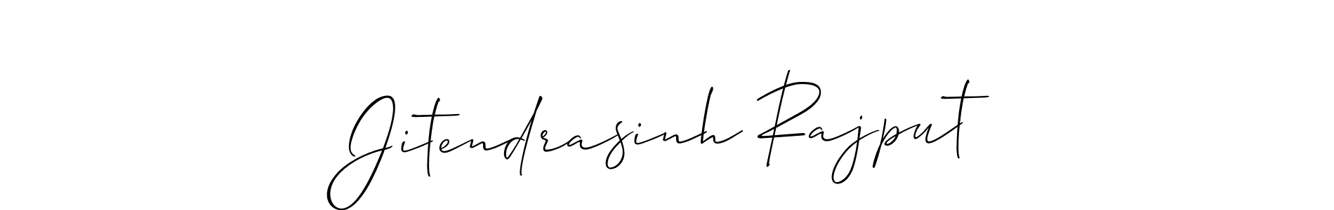 Also You can easily find your signature by using the search form. We will create Jitendrasinh Rajput name handwritten signature images for you free of cost using Allison_Script sign style. Jitendrasinh Rajput signature style 2 images and pictures png