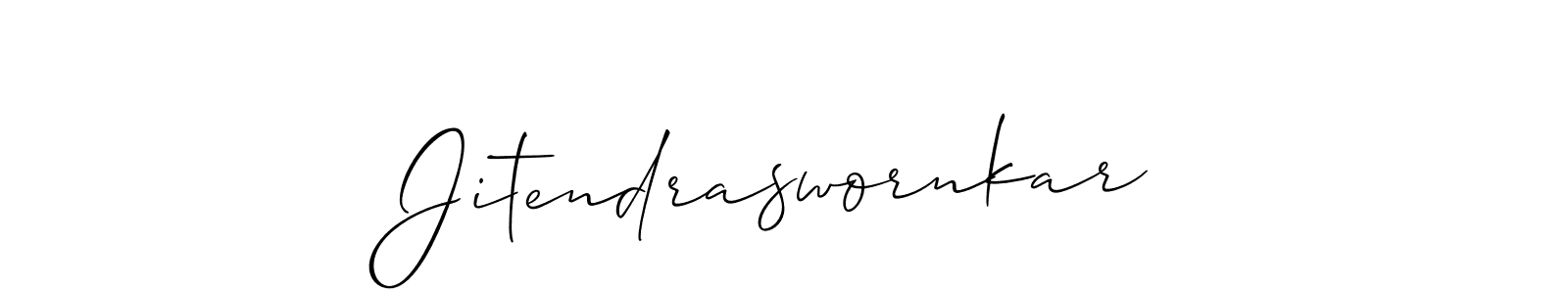 Use a signature maker to create a handwritten signature online. With this signature software, you can design (Allison_Script) your own signature for name Jitendraswornkar. Jitendraswornkar signature style 2 images and pictures png
