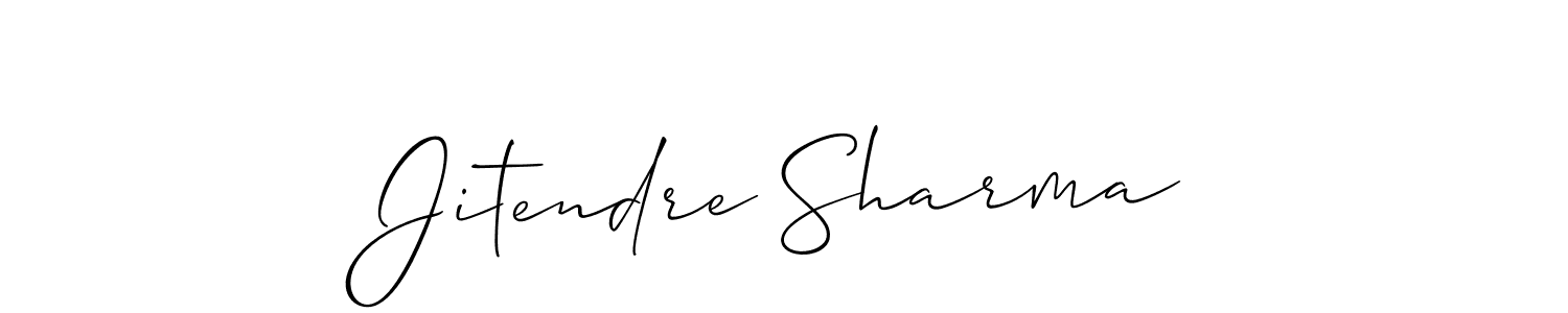 How to make Jitendre Sharma name signature. Use Allison_Script style for creating short signs online. This is the latest handwritten sign. Jitendre Sharma signature style 2 images and pictures png