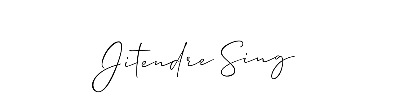 How to make Jitendre Sing name signature. Use Allison_Script style for creating short signs online. This is the latest handwritten sign. Jitendre Sing signature style 2 images and pictures png