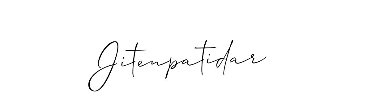 Create a beautiful signature design for name Jitenpatidar. With this signature (Allison_Script) fonts, you can make a handwritten signature for free. Jitenpatidar signature style 2 images and pictures png