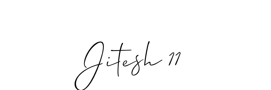 Similarly Allison_Script is the best handwritten signature design. Signature creator online .You can use it as an online autograph creator for name Jitesh 11. Jitesh 11 signature style 2 images and pictures png