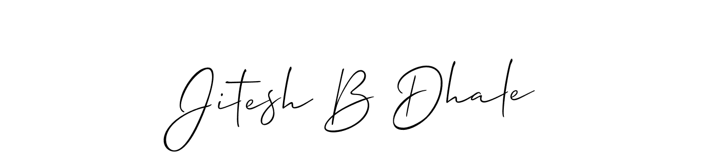 if you are searching for the best signature style for your name Jitesh B Dhale. so please give up your signature search. here we have designed multiple signature styles  using Allison_Script. Jitesh B Dhale signature style 2 images and pictures png