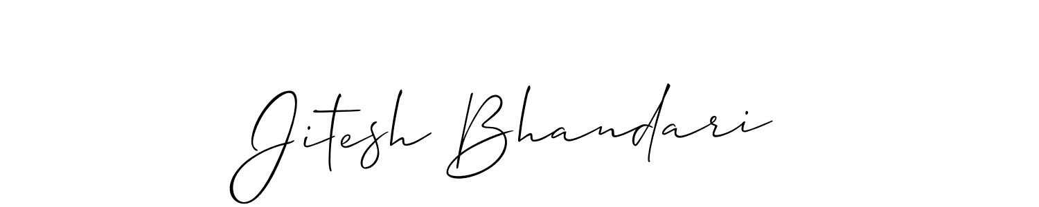 Make a beautiful signature design for name Jitesh Bhandari. With this signature (Allison_Script) style, you can create a handwritten signature for free. Jitesh Bhandari signature style 2 images and pictures png