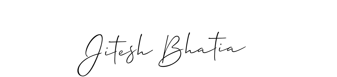 How to make Jitesh Bhatia signature? Allison_Script is a professional autograph style. Create handwritten signature for Jitesh Bhatia name. Jitesh Bhatia signature style 2 images and pictures png